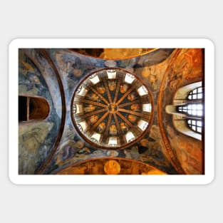 One of the domes in Chora church Sticker